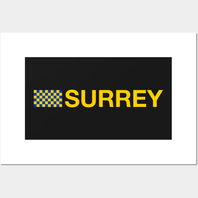 Surrey County Flag - England. Wall Art by CityNoir